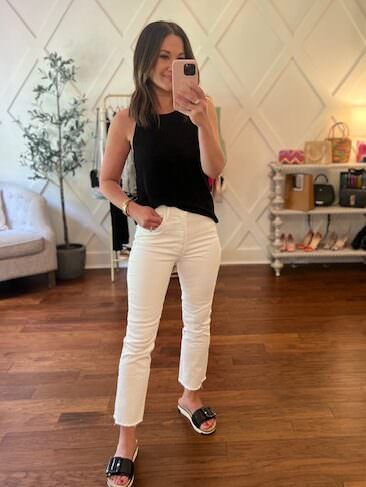 white jean outfit ideas
