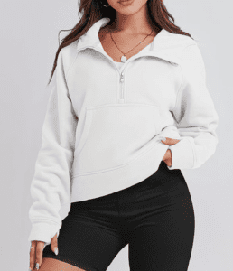 Vuori dupe pullover from Amazon. secrets to great style