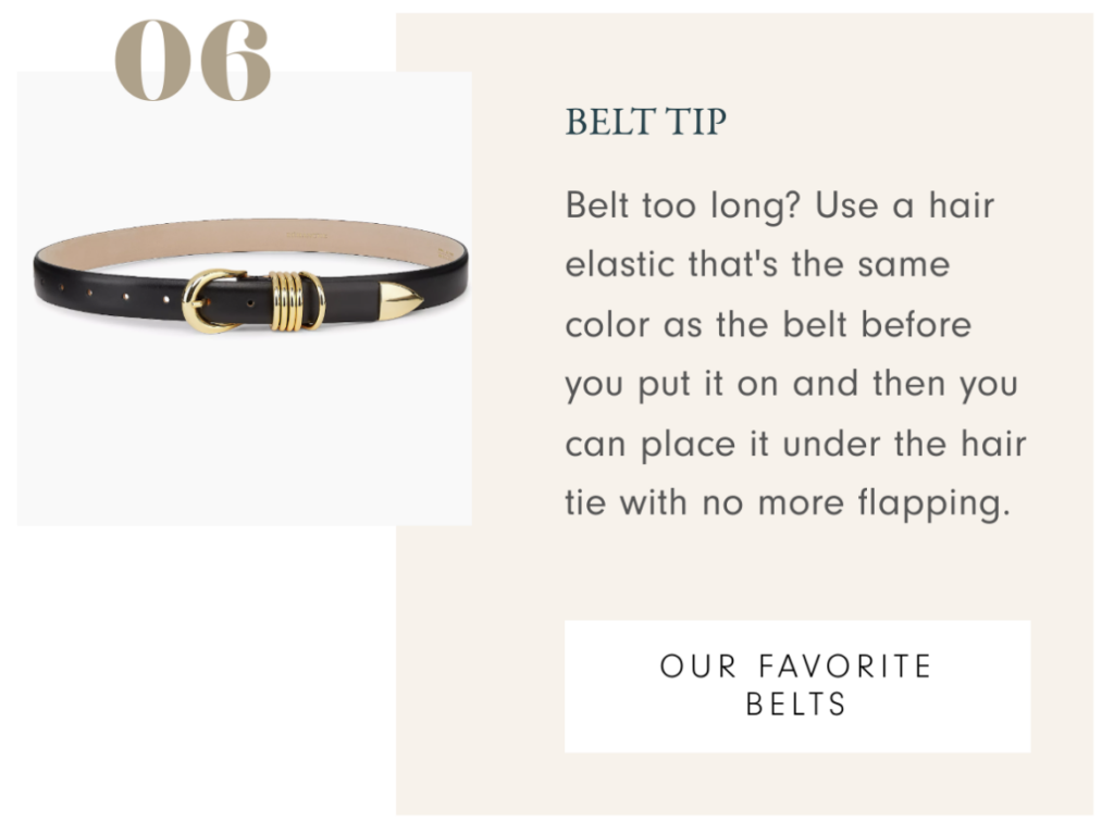 Belt tip for a belt that's too long