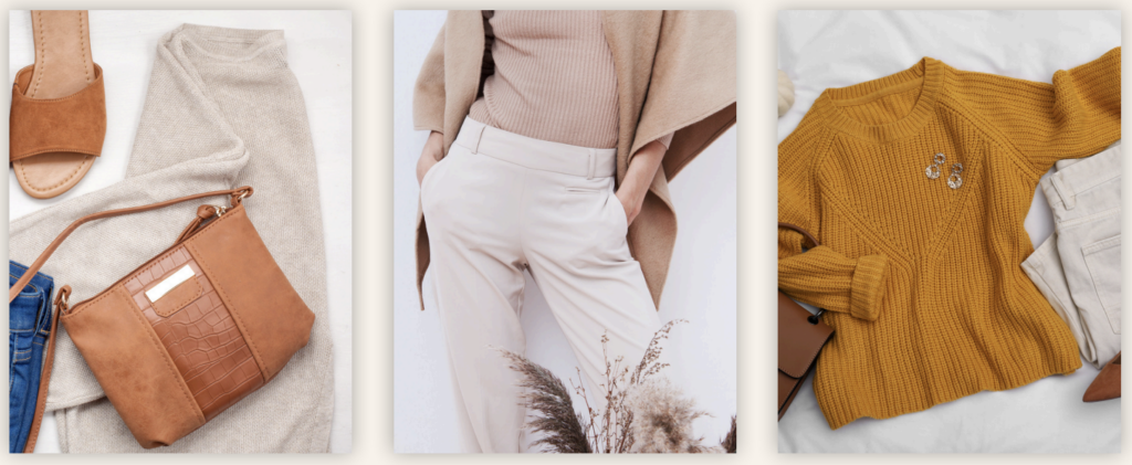 3 images neutral fashion inspo for petites